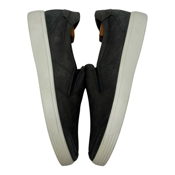 Ecco Mens Gray Slip-On Leather Shoes Sz 46-12 US Danish Design Casual Sneakers - Picture 8 of 14